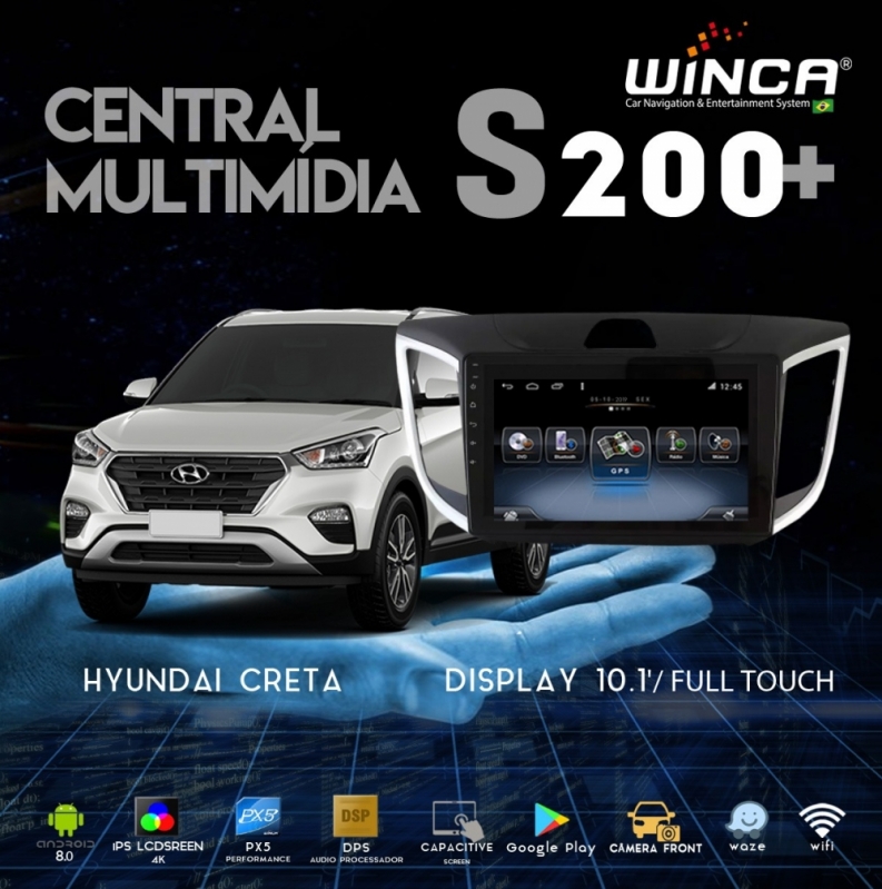 Centrais Multimídia Creta Brooklin - Central Multimídia com Android