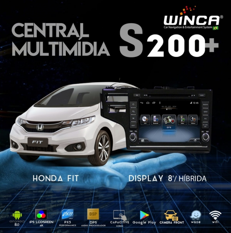 Centrais Multimídia Honda Fit Limão - Central Multimídia Honda Fit